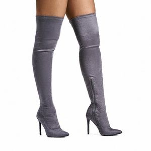 Women's Fashion Thigh High Stretch Boots